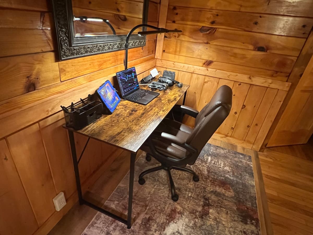 Cabin grounds and natural forest surroundings