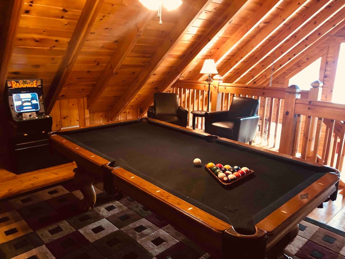 Entertainment center with smart TV and streaming setup