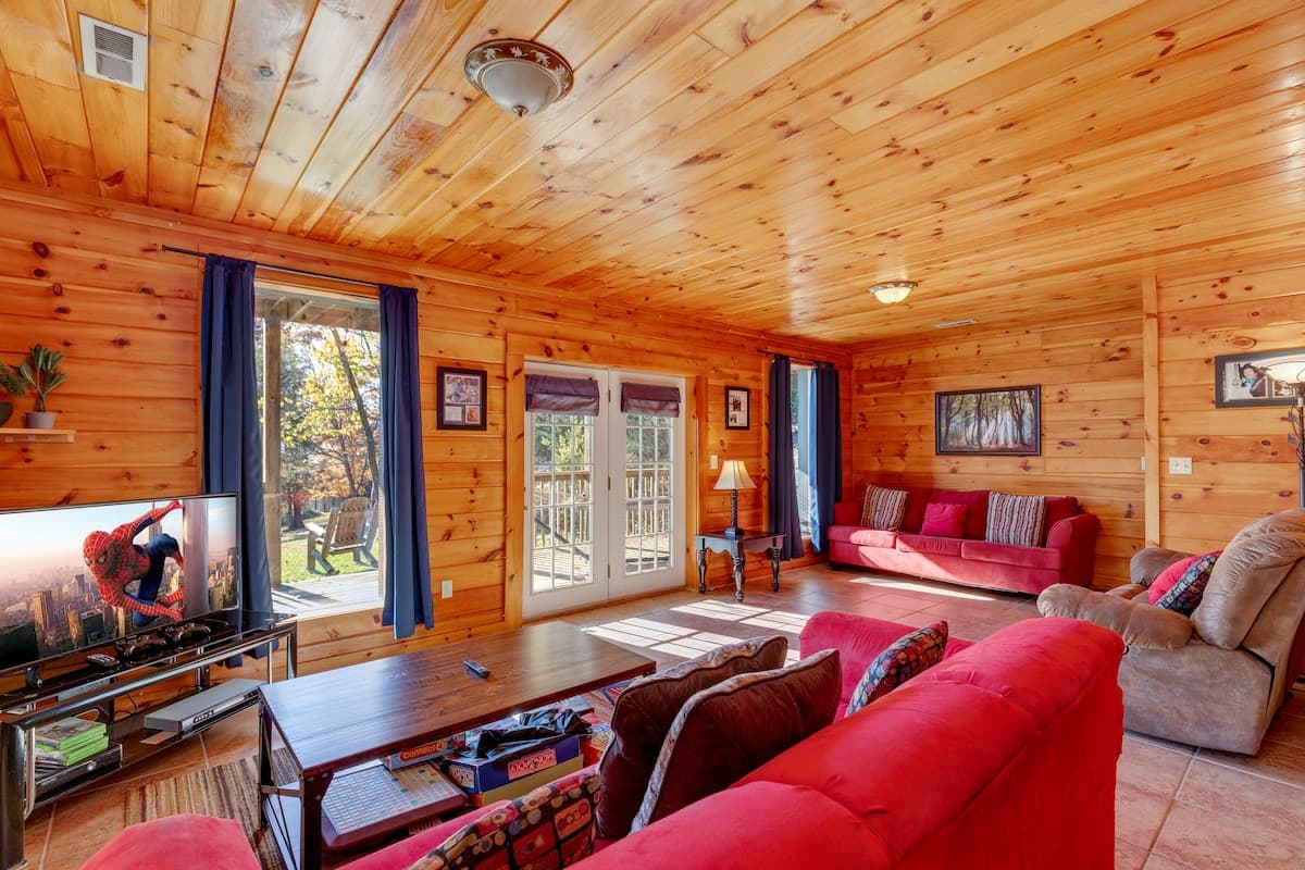 Family room with fold-out sofas